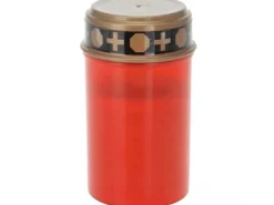 Kerzen^LED-Grablicht Ø 6,5 cm x 12 cm Rot