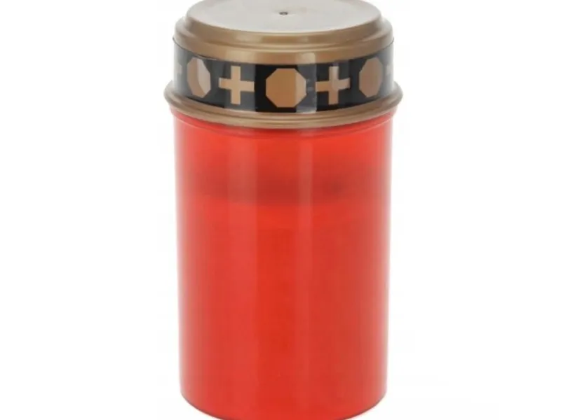 Kerzen^LED-Grablicht Ø 6,5 cm x 12 cm Rot