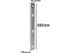 Vitrinen^LED-Unterbauleuchte Pir Sensor 150 lm 3000-6000 K CCT+ RGB 68,5 cm Silber