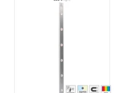 Vitrinen^LED-Unterbauleuchte Pir Sensor 150 lm 3000-6000 K CCT+ RGB 68,5 cm Silber