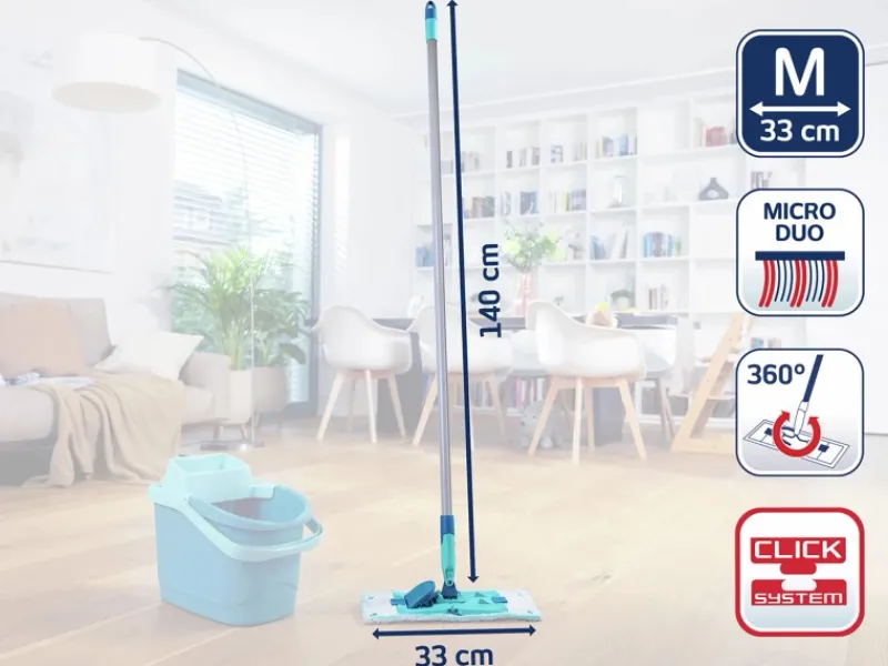 Leifheit Bodenwischer Power Clean Micro Duo M