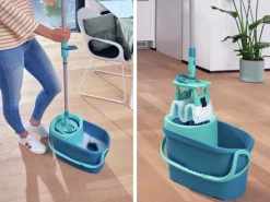 Leifheit Bodenwischer-Set Clean Twist M Ergo mit Eimer und Schleuder