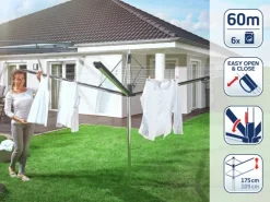 Leifheit Wäschespinne Linomatic Plus 60m Leine Wäscheständer höhenverstellbar