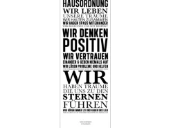 Pro Art Bilder^Leinwandbild Hausordnung I 27 cm x 77 cm