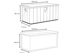 Lifetime Kissen^Gartenbox 151 cm x 72 cm x 69 cm