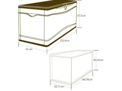 Lifetime XXL Kissenbox Anthrazit/Grau