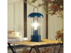 Lindby Laterne Yvette 10019858 Dimmbar Spritzwassergeschützt Modern in Blau aus Metall 1-flammig E27