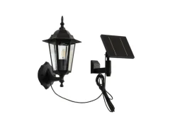 Lindby LED Solarleuchte Außen Laterne Sayata 10020118 Spritzwassergeschützt Modern in Schwarz aus Aluminium 1-flammig