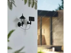 Lindby LED Solarleuchte Außen Laterne Sayata 10020118 Spritzwassergeschützt Modern in Schwarz aus Aluminium 1-flammig