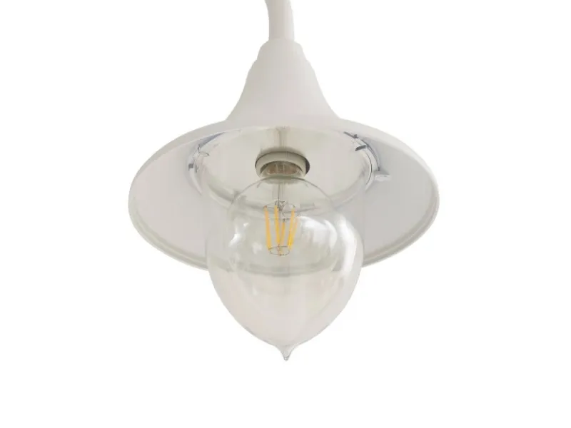 Lindby Laternen^Mastleuchte Außen Laterne Madea 10034012 Spritzwassergeschützt Modern in Weiß aus Aluminium 2-flammig E27