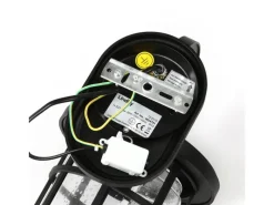 Lindby Wandleuchte Außen Laterne Ankea 9624761 Retro Vintage Antik in Schwarz 1-flammig E27