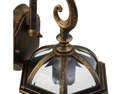 Lindby Laternen^Wandleuchte Außen Laterne Adelisa 10025849 Spritzwassergeschützt Landhaus Vintage Rustikal in Bronze aus Aluminium 1-flammig E27