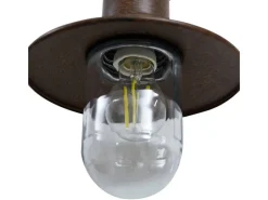 Lindby Wandleuchte Außen Laterne Eloretta 10025908 Spritzwassergeschützt Landhaus Vintage Rustikal in Braun aus Metall 1-flammig E27