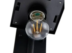 Lindby Wandleuchte Außen Laterne Eloane 10025926 Spritzwassergeschützt Modern in Schwarz aus Edelstahl 1-flammig E27