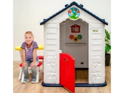 LittleTom Garten-Kinderspielhaus mit Tisch und zwei Stühlen