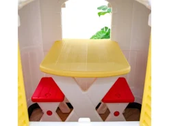 LittleTom Garten-Kinderspielhaus mit Tisch und zwei Stühlen