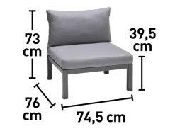 Möbelserien^Lounge-Sessel Bonlee aus Aluminium Grau