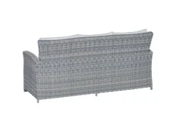 Lounge-Set mit Esstisch Vermont 6-teilig aus Polyrattan