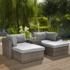 Lounge-Set Olea 5-teilig aus Polyrattan Sand