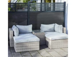 Lounge-Set Olea 5-teilig aus Polyrattan Sand