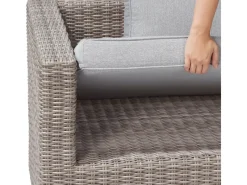 Lounge-Set Olea 5-teilig aus Polyrattan Sand