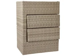 Lounge-Set Olea 5-teilig aus Polyrattan Sand