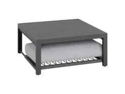 Hocker^Lounge-Set Willa 4-teilig aus Aluminium Anthrazit