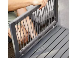 Hocker^Lounge-Set Willa 4-teilig aus Aluminium Anthrazit