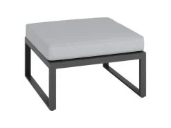 Hocker^Lounge-Set Willa 4-teilig aus Aluminium Anthrazit
