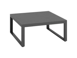 Hocker^Lounge-Set Willa 4-teilig aus Aluminium Anthrazit