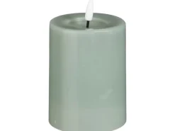 Luca Lighting Kerze Grün 10 cm x 7,5 cm LED mit Timer Warm Weiß