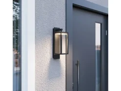 Lucande Laternen^LED Wandleuchte Außen Laterne Ferdinand 9619149 Spritzwassergeschützt Modern in Alu aus Aluminium 1-flammig