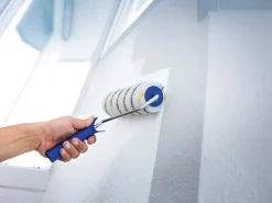 LUX-TOOLS LUX Dispersionswalze 18 cm Polymix Gold-Grau-Gestreift Rau