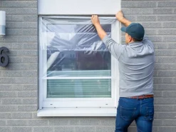 LUX-TOOLS Klebefolien^LUX Fensterschutzfolie 1,2 m x 10 m mit Klebekanten