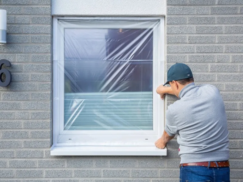 LUX-TOOLS Klebefolien^LUX Fensterschutzfolie 1,2 m x 10 m mit Klebekanten