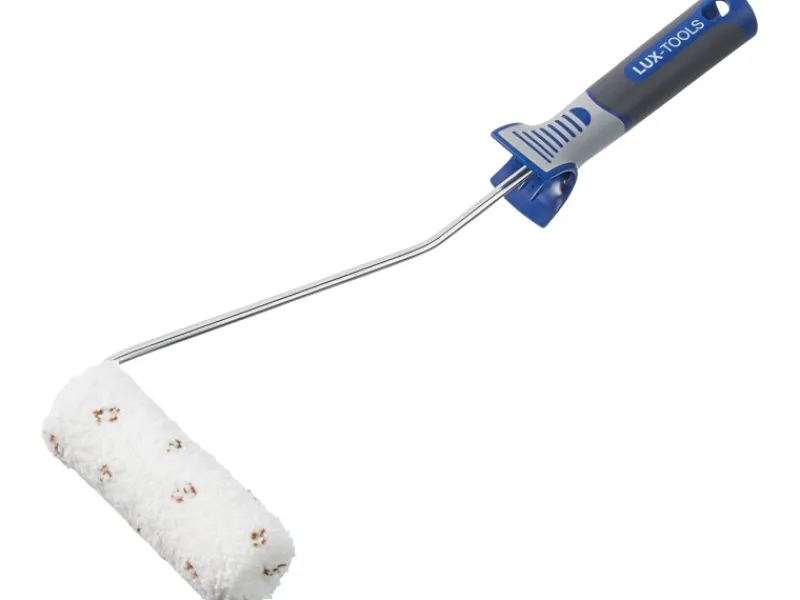 LUX-TOOLS LUX Lasurroller 12 cm Mikrofaser Braun-Getupft