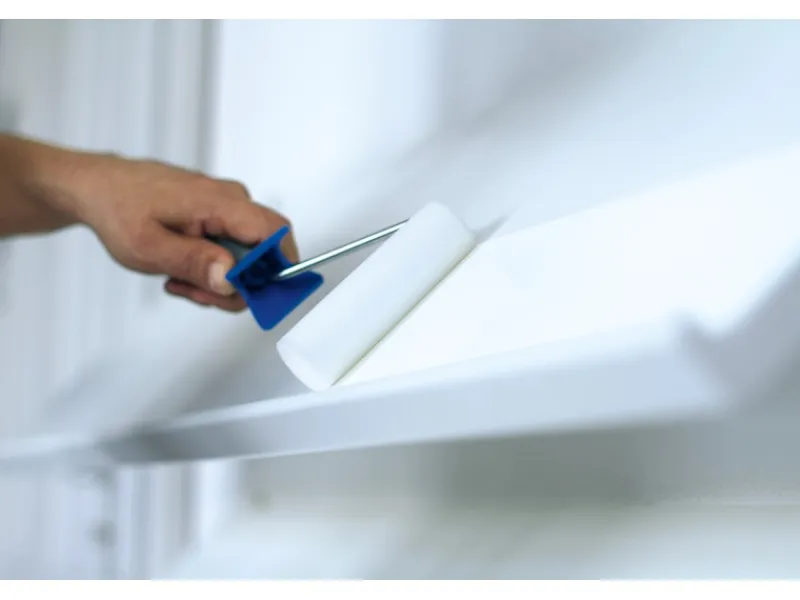 LUX-TOOLS LUX Schaum-Roller 2K-Softgriff Schwarz-Blau 5 cm