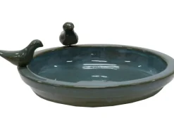 M Collections Vogeltränken^Vogelbad Rund 3,5 cm x 30 cm x 30 cm Grün