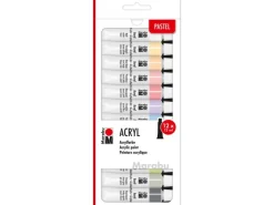 Marabu Schablonieren^Acrylfarben-Set Pastel 12 x 12 ml
