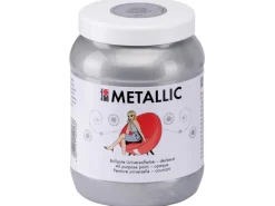 Kreative Wandgestaltung|Schablonieren^Marabu Metallic deckend 1,5 l Metallic-