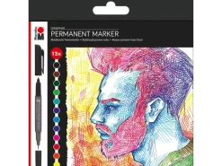 Marabu Permanent Marker Graphix Significant 12-fach Sortiert