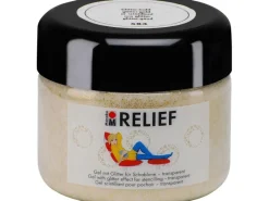 Kreative Wandgestaltung|Schablonieren^Marabu Relief Gel mit Glitter transparent 225 ml Glitter-