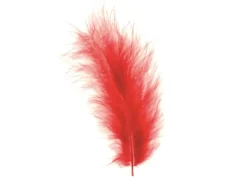 Schmuckbasteln^Marabufedern Rot 15 Stück