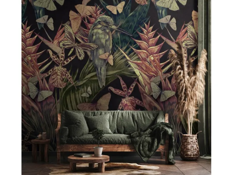 Marburg Fototapeten^Fototapete Smart Art Gallery Floral Modern Schwarz FSC®