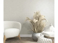 Marburg Vliestapete Textiloptik Einfarbig Modern 10,05 m x 0,53 m Weiß-Grau