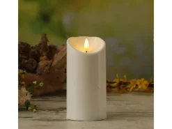 MARELIDA Laternen|Kerzen^LED Kerze Für Außen Terrasse Balkon Garten 3D Flamme Flackernd Timer H 15cm