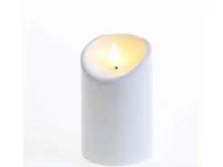 MARELIDA LED Kerze Für Außen Balkon Terrasse Garten 3D Flamme Flackernd Timer H 12,5cm