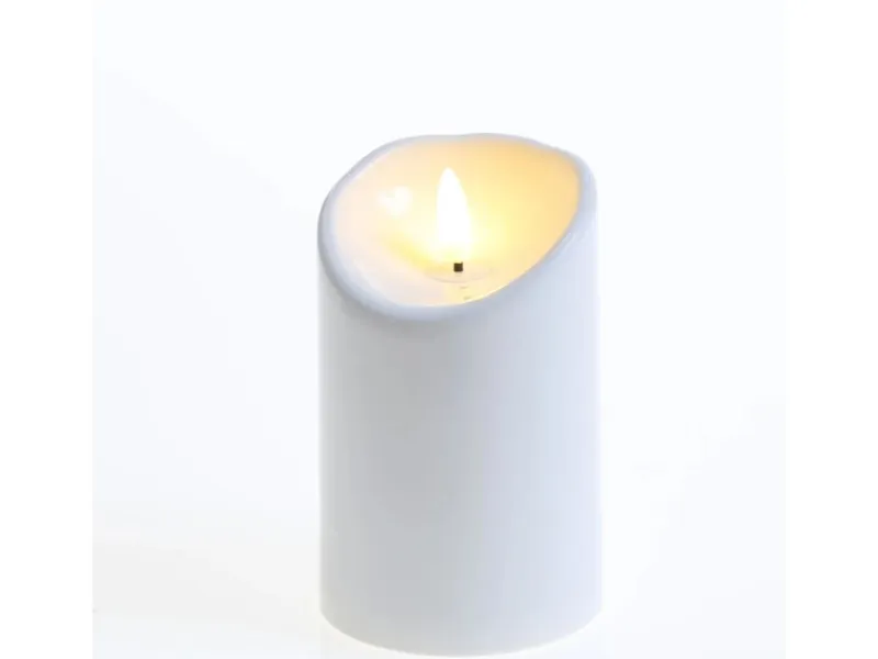 MARELIDA LED Kerze Für Außen Balkon Terrasse Garten 3D Flamme Flackernd Timer H 12,5cm