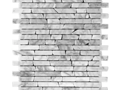 Mosaik^Marmormosaik Carrara White Slim Brick 28,5 cm x 30,5 cm