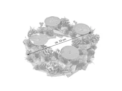 MCW Kerzenhalter^Adventskranz H50 Holz ohne Kerzen